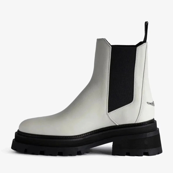 NEW IN BOX - Zadig & Voltaire Ride Chelsea Boots Color ICE size 38 - Picture 4 of 6